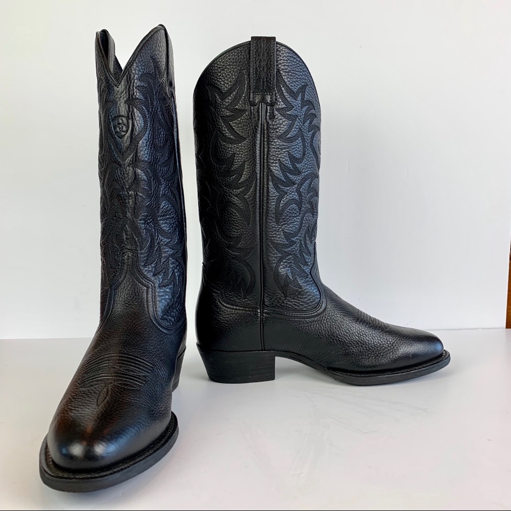 Ariat Boots 9.5 EE Black 34770 Tooled NWOB
